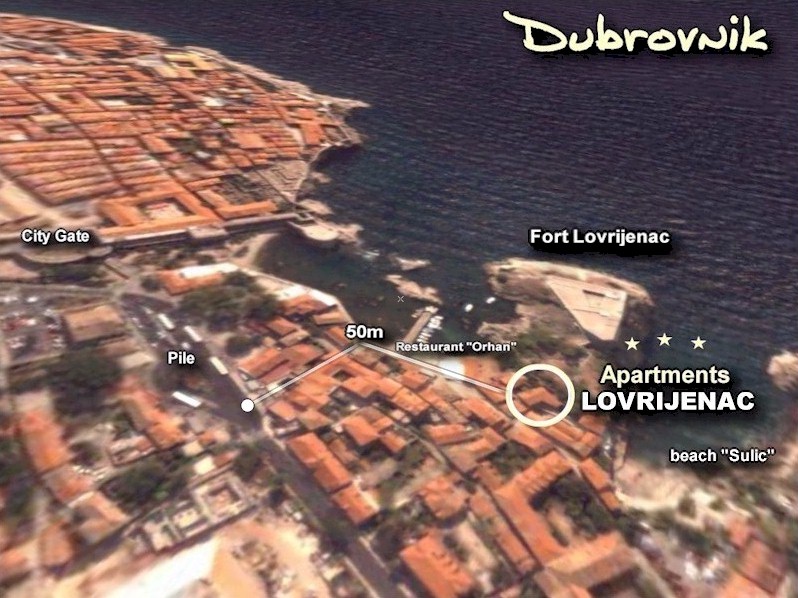 DUBROVNIK HOSTEL MARKER (APARTMENTS LOVRIJENAC)